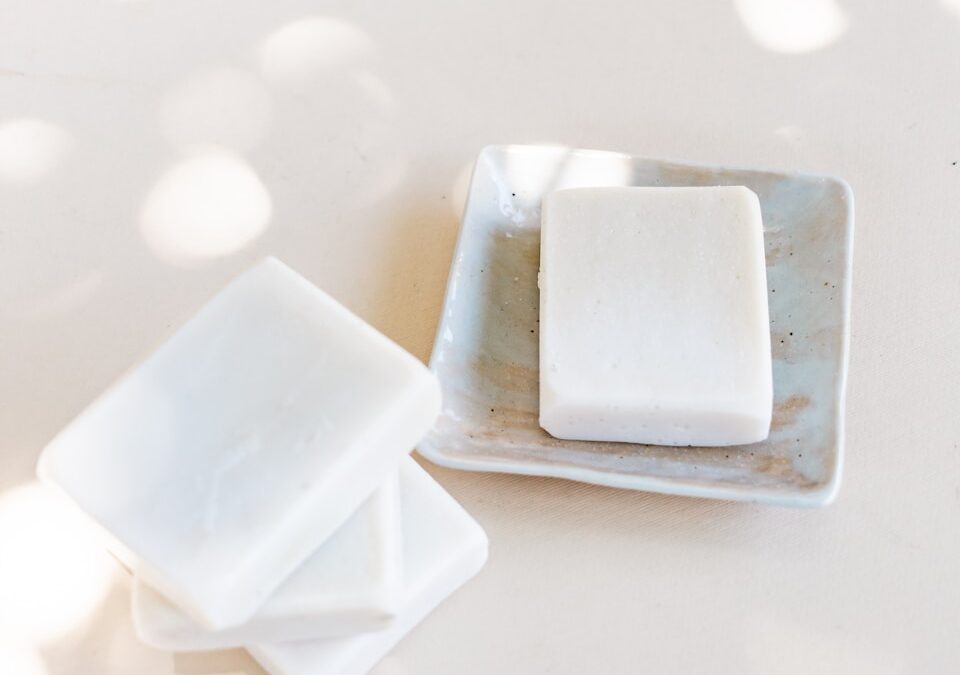white plastic egg tray on white table